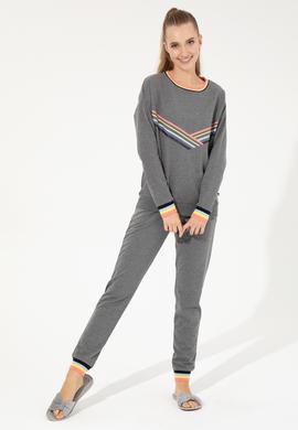 Kadın Antrasit Melanj Pijama Takımı - 50264792003
