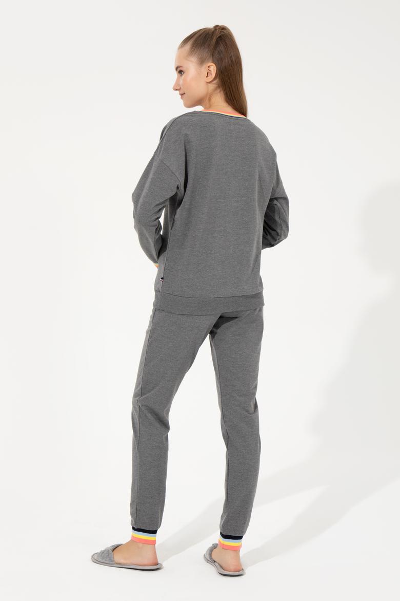 Kadın Antrasit Melanj Pijama Takımı - 50264792003