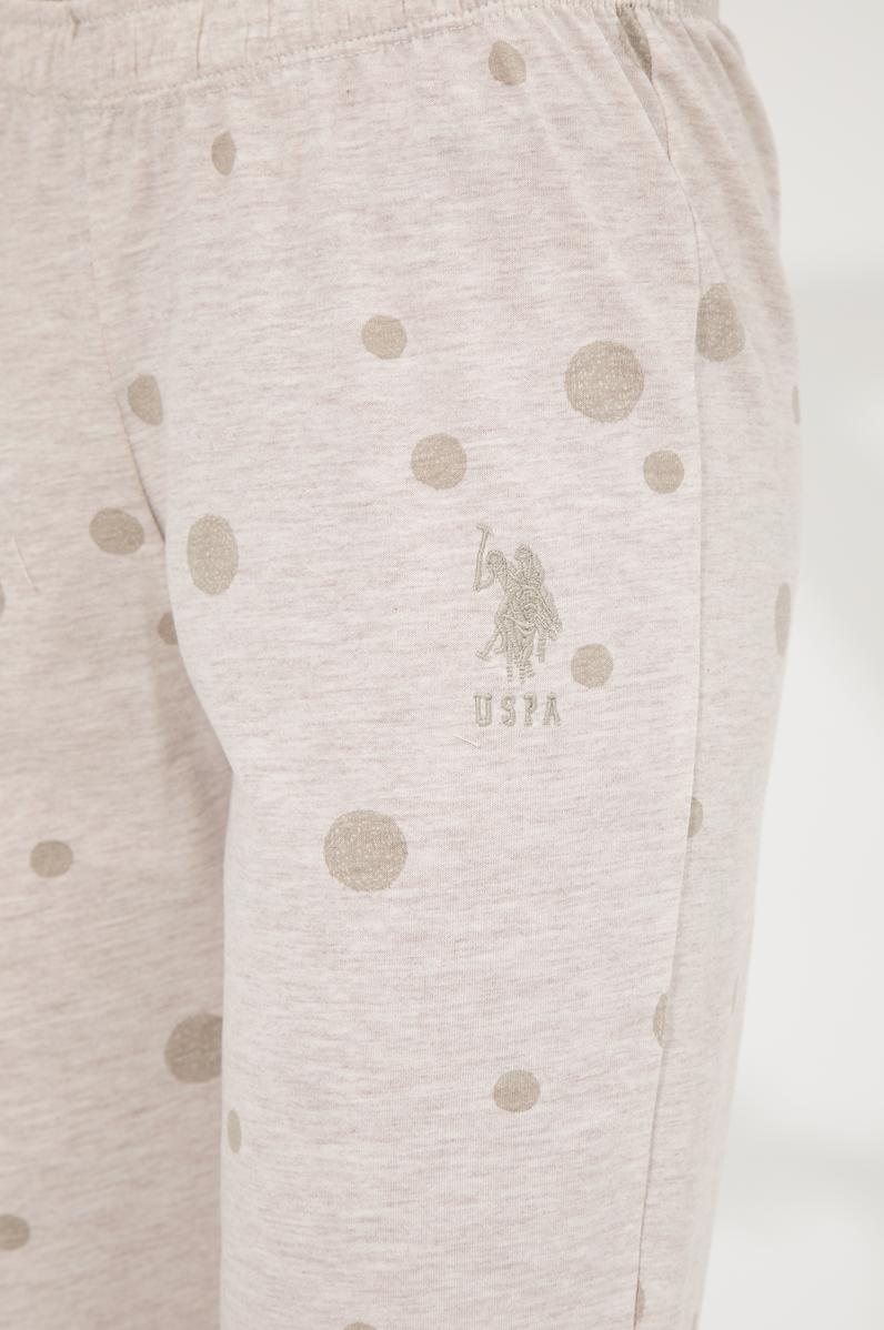 Kadın Bej Melanj Pijama Takımı