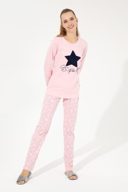 Kadın Pembe Pijama Takımı