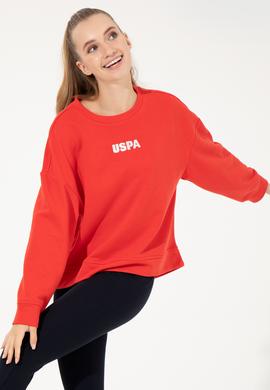 Kadın Kırmızı Bisiklet Yaka Basic Sweatshirt - 50261236020