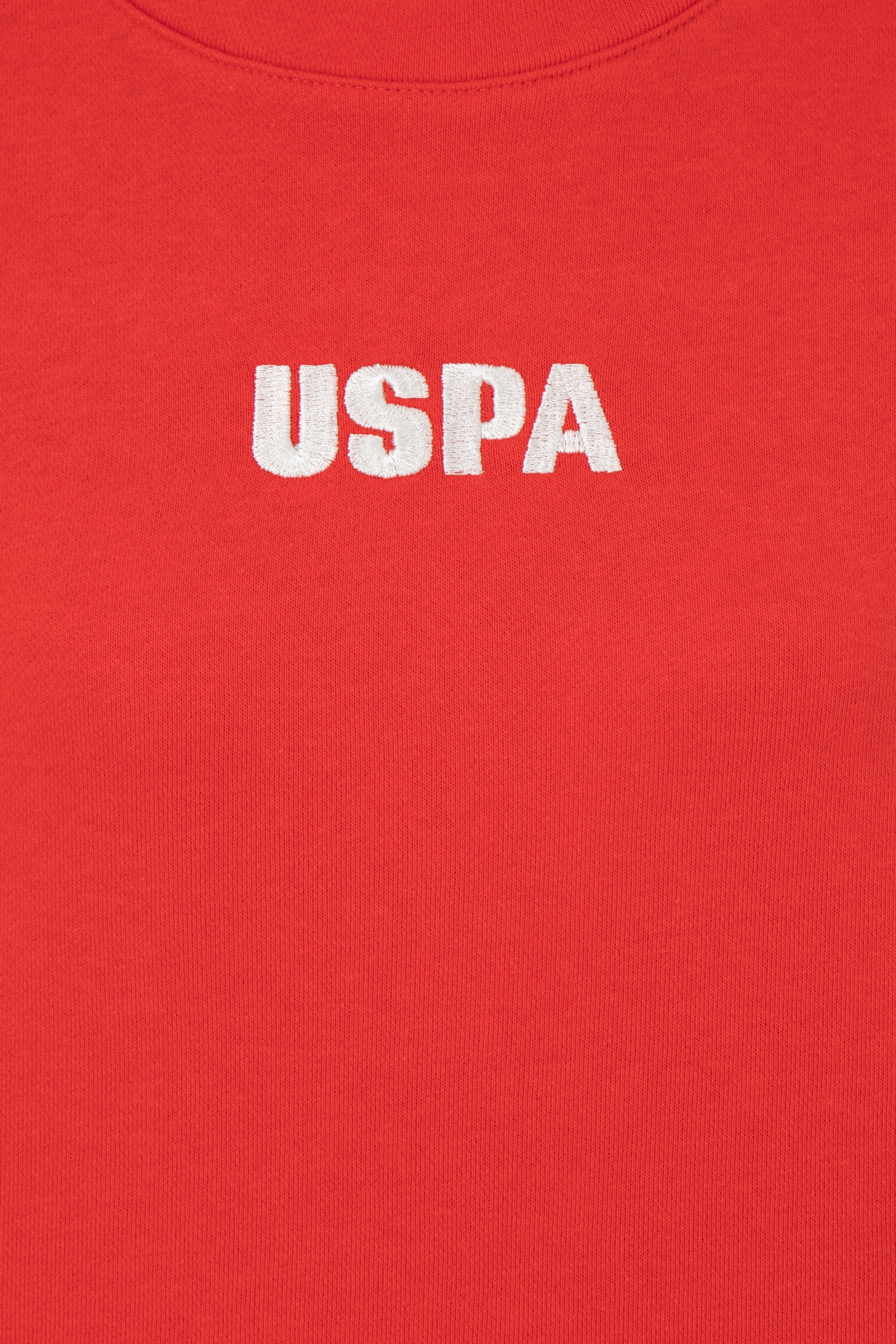 Kadın Kırmızı Bisiklet Yaka Basic Sweatshirt - Image 6