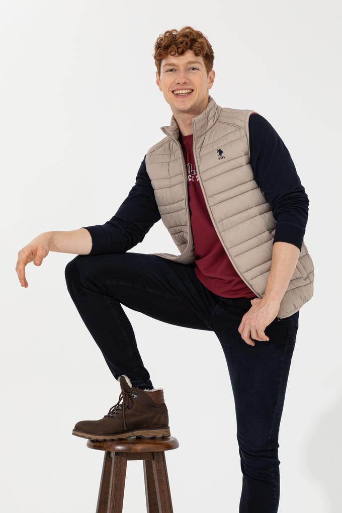 Erkek Taş Hakim Yaka Dokuma Yelek