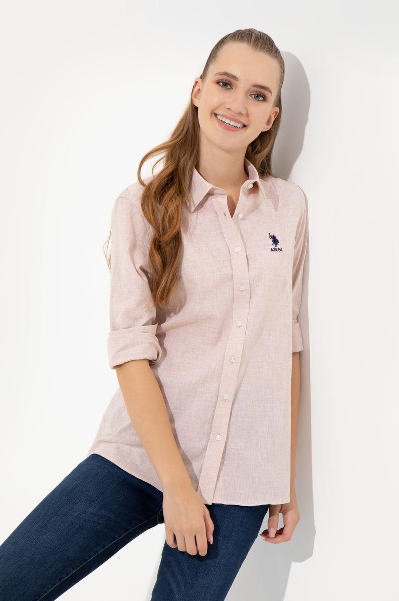 Kadın Turuncu Uzun Kollu Gömlek