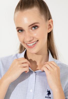 Kadın Açık Mavi Uzun Kollu Gömlek - 50251858003