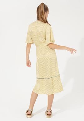 Kadın Safran Dokuma Elbise - 50246442012