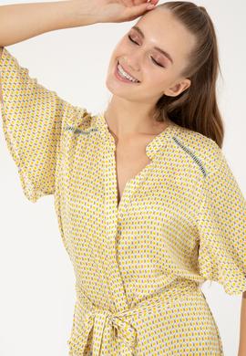 Kadın Safran Dokuma Elbise - 50246442012