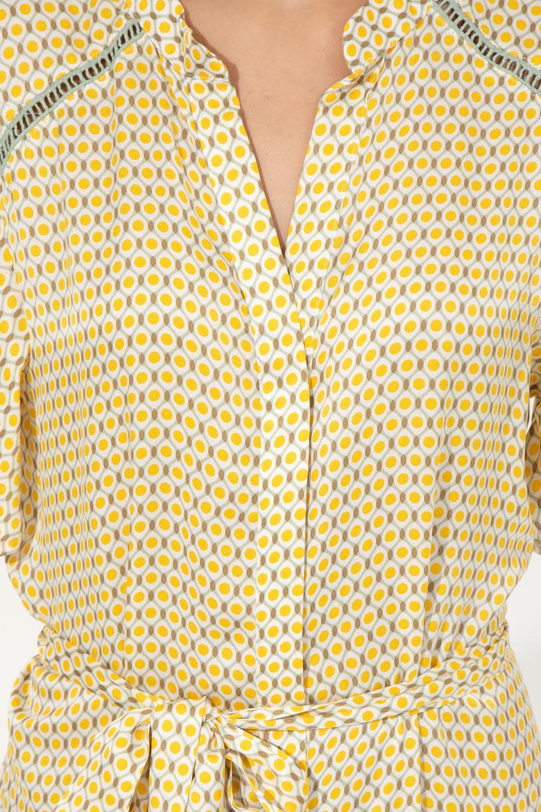 Kadın Safran Dokuma Elbise - 50246442012