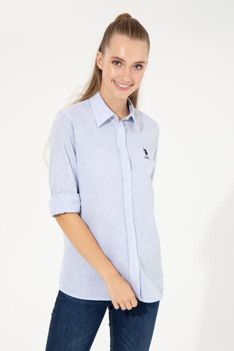 Kadın Açık Mavi Uzun Kollu Gömlek - 50251858003