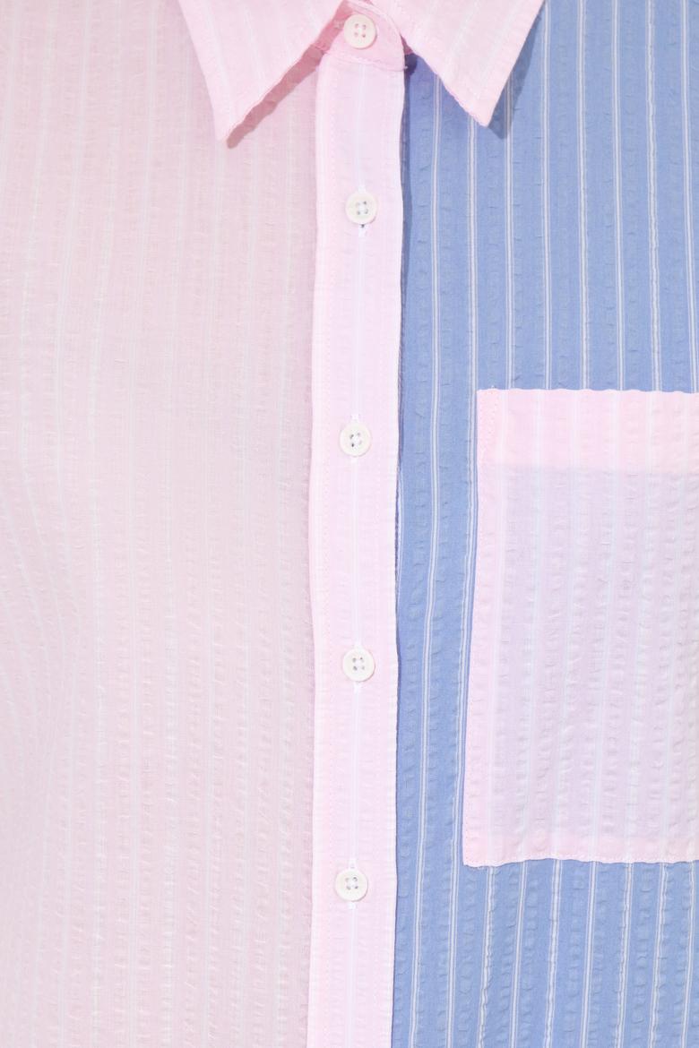 Kadın Mavi Uzun Kollu Gömlek - 50246566005