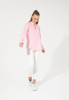 Kadın Pembe Uzun Kollu Gömlek - 50246375018