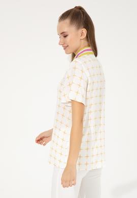 Kadın Safran Kısa Kollu Gömlek - 50246397032