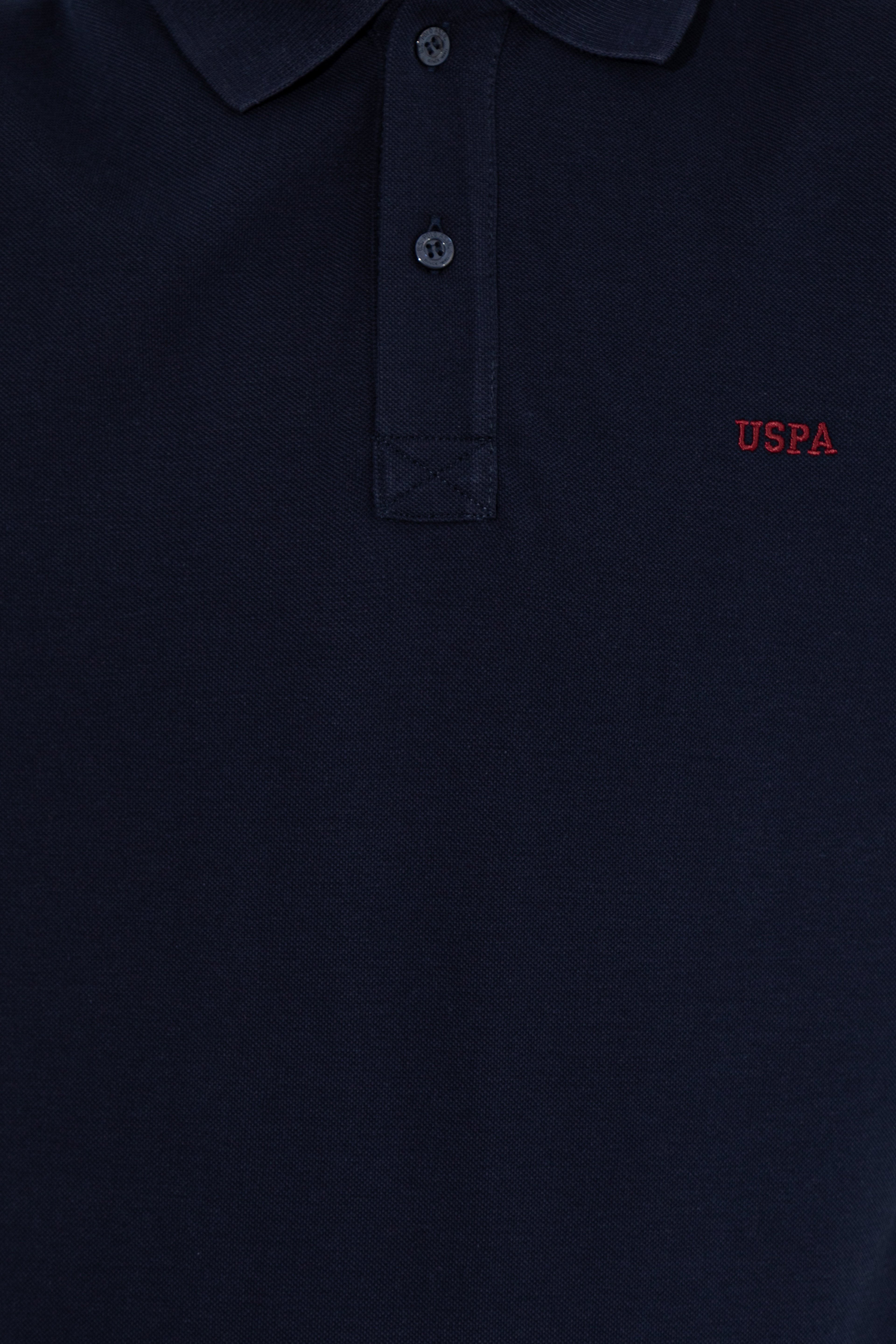 Erkek Lacivert Polo Yaka Basic Sweatshirt - Image 6