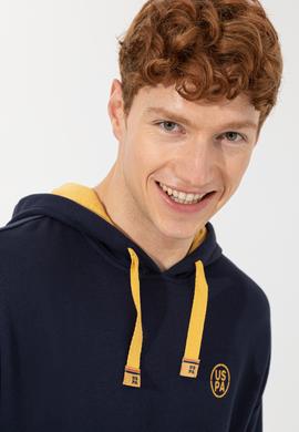 Erkek Lacivert Kapüşonlu Sweatshirt - 50257190011