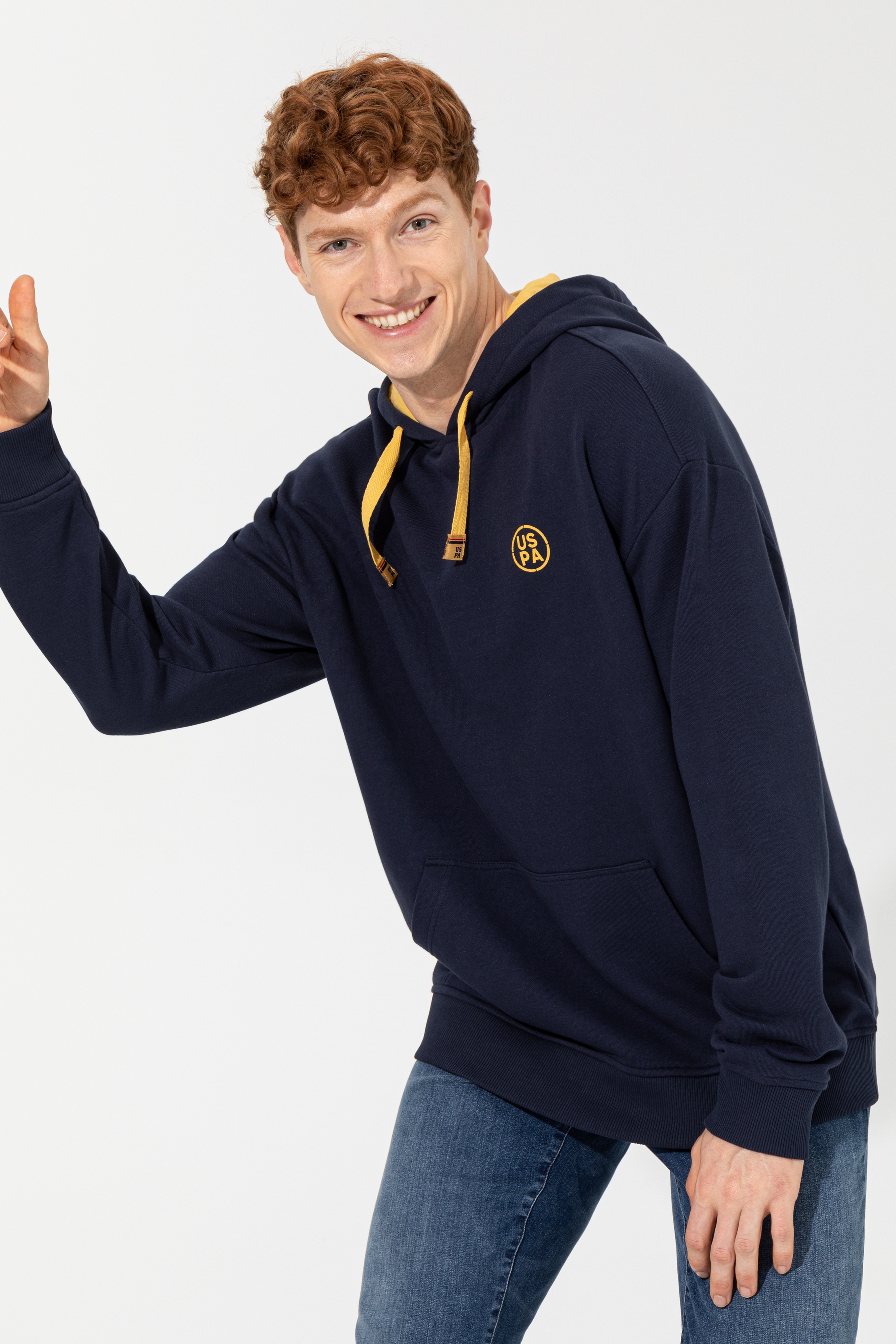 Erkek Lacivert Kapüşonlu Sweatshirt