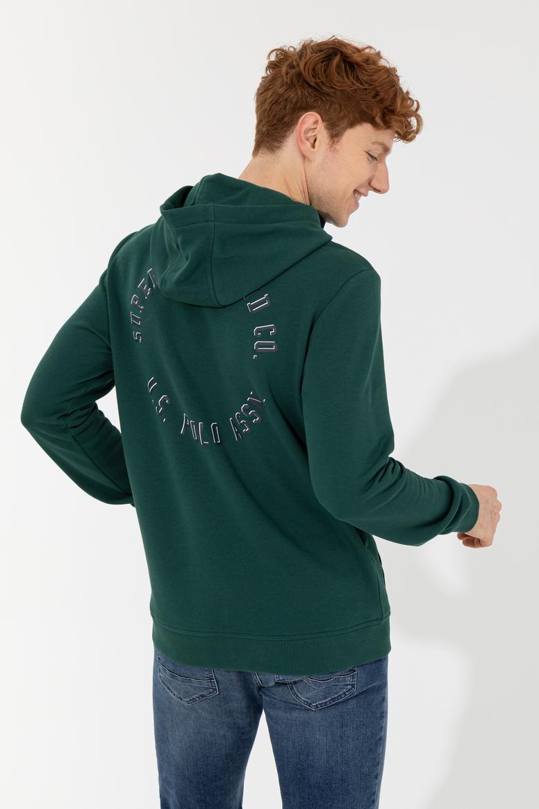 Erkek Yeşil Kapüşonlu Sweatshirt - 50257481026