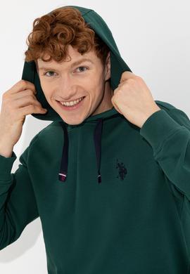 Erkek Yeşil Kapüşonlu Sweatshirt - 50257481026