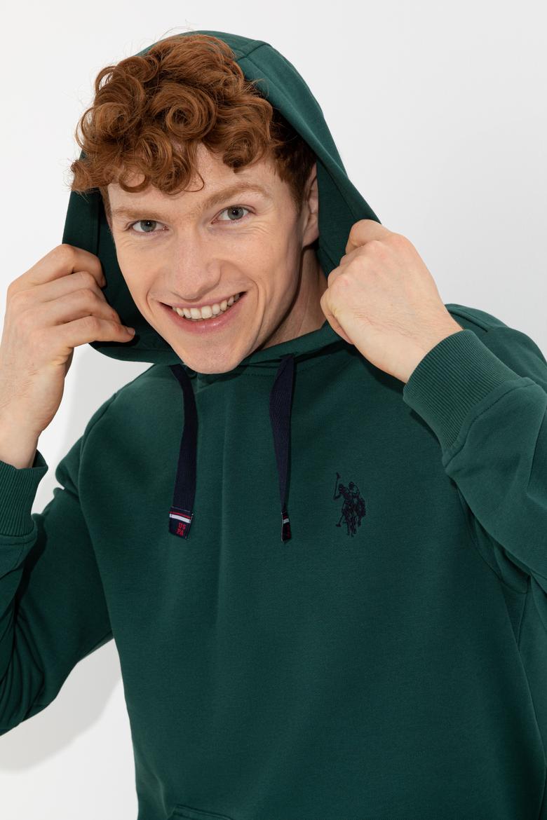 Erkek Yeşil Kapüşonlu Sweatshirt - 50257481026
