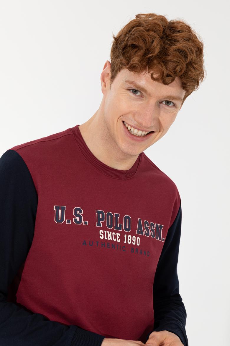 Erkek Vişne Kapüşonlu Sweatshirt - 50257174039