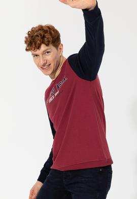 Erkek Vişne Kapüşonlu Sweatshirt - 50257174039