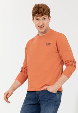 Erkek Kiremit Bisiklet Yaka Sweatshirt Basic - 50257281119