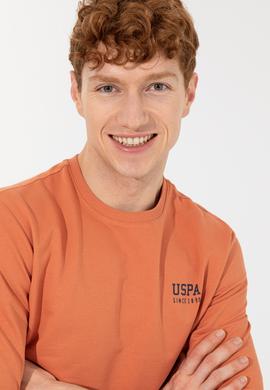 Erkek Kiremit Bisiklet Yaka Sweatshirt Basic - 50257281119