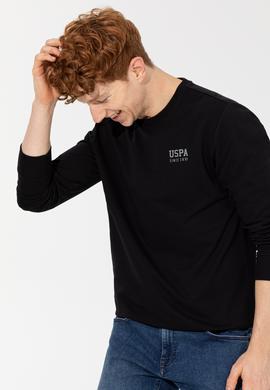 Erkek Siyah Bisiklet Yaka Sweatshirt Basic - 50257281050