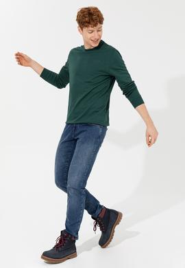 Erkek Yeşil Basic Sweatshirt - 50257281029