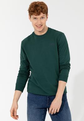 Erkek Yeşil Basic Sweatshirt - 50257281029