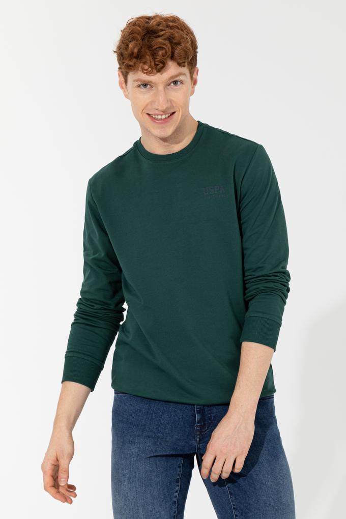Erkek Yeşil Basic Sweatshirt