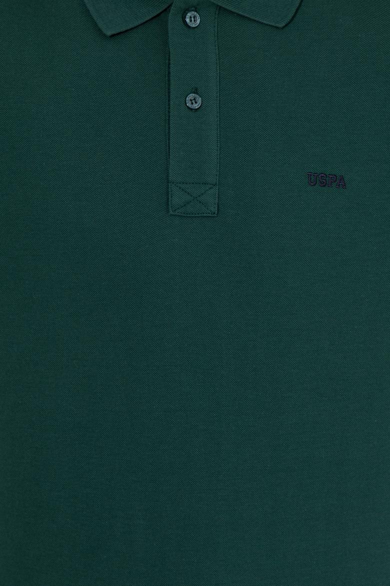 Erkek Polo Yaka Yeşil Sweatshirt Basic - 50257229041