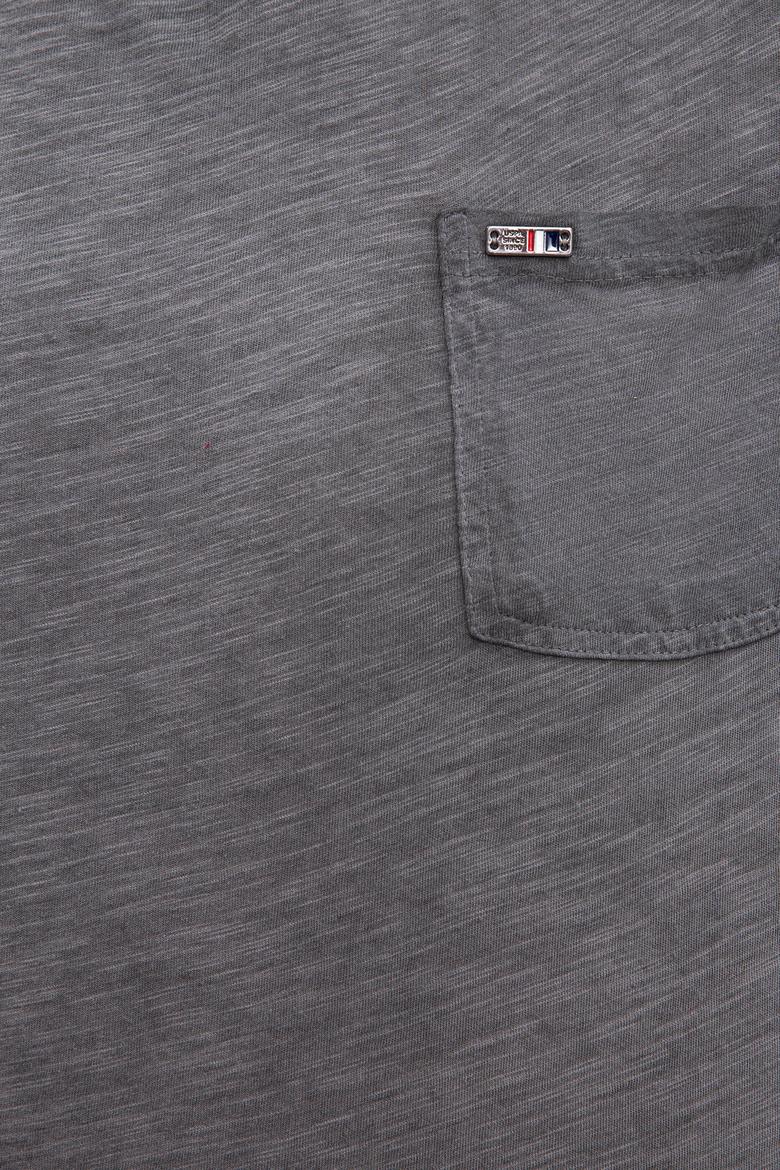 Erkek Antrasit Bisiklet Yaka T-Shirt - 50220099052