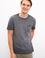 Erkek Antrasit Bisiklet Yaka T-Shirt