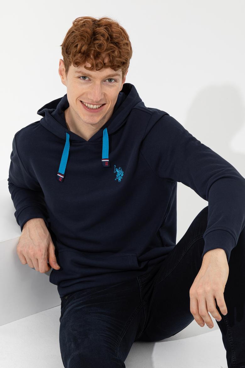 Erkek Lacivert Kapüşonlu Sweatshirt - 50257481017