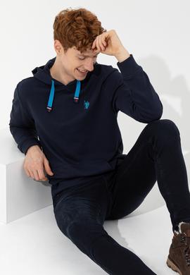 Erkek Lacivert Kapüşonlu Sweatshirt - 50257481017