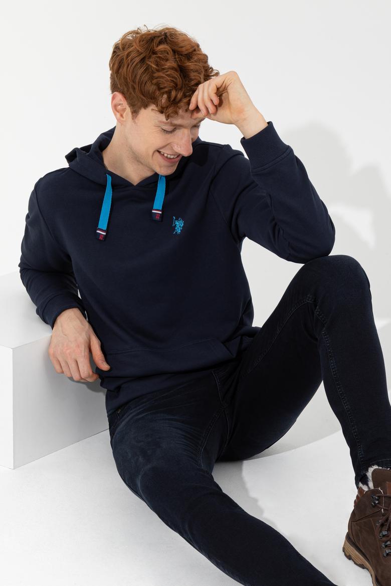 Erkek Lacivert Kapüşonlu Sweatshirt - 50257481017