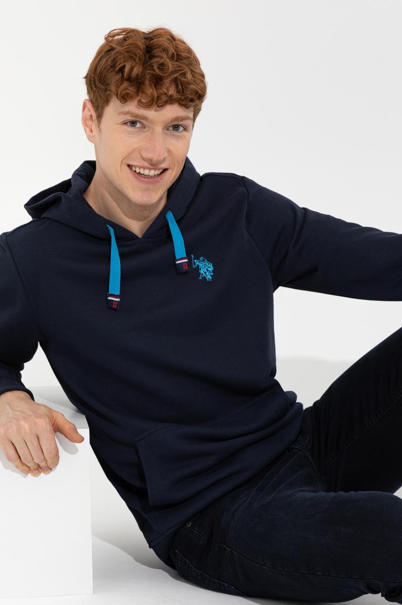 Erkek Lacivert Kapüşonlu Sweatshirt