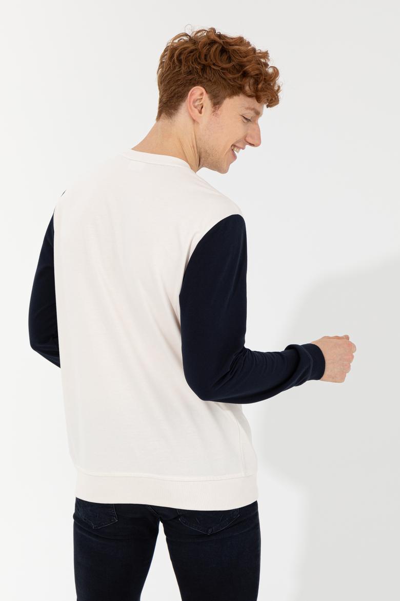 Erkek Ekru Sweatshirt - 50257174007