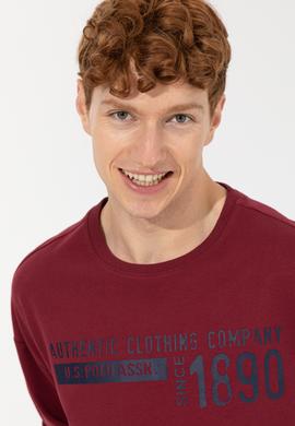 Erkek Vişne Bisiklet Yaka Sweatshirt - 50257196006