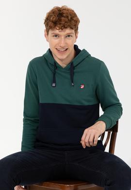 Erkek Yeşil Kapüşonlu Sweatshirt - 50257169019