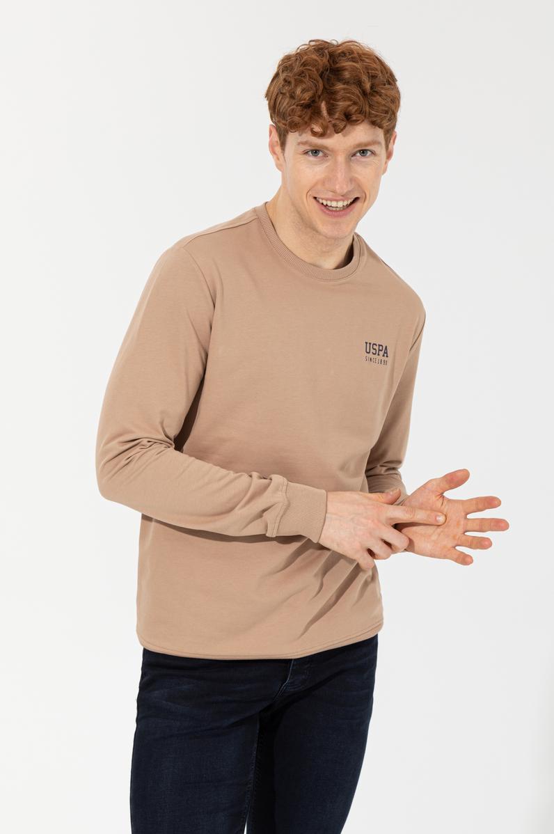 Erkek Camel Basic Sweatshirt