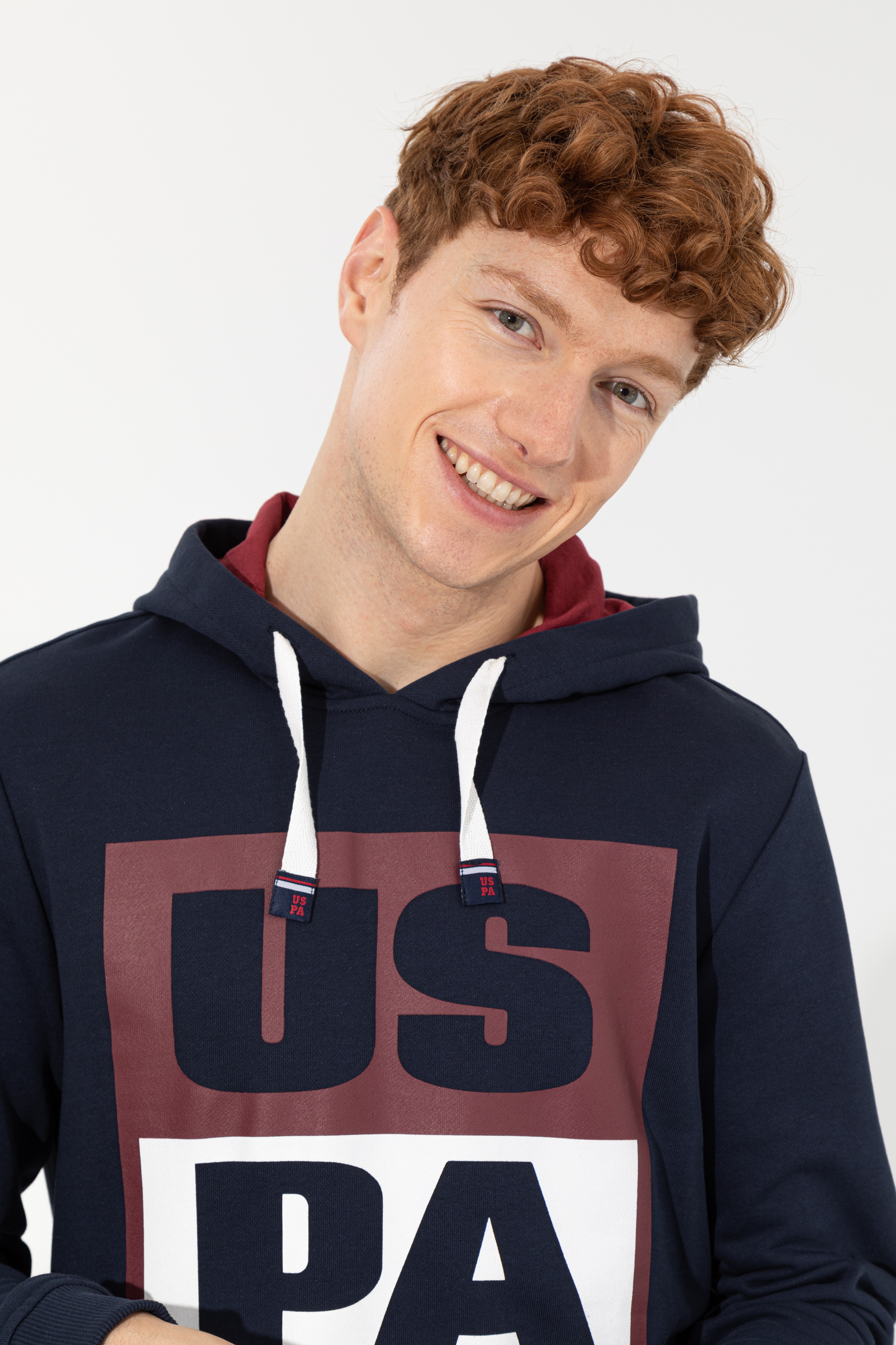Erkek Lacivert Kapüşonlu Sweatshirt - Image 3