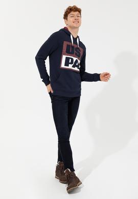 Erkek Lacivert Kapüşonlu Sweatshirt - 50257482015