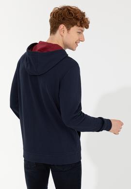 Erkek Lacivert Kapüşonlu Sweatshirt - 50257482015
