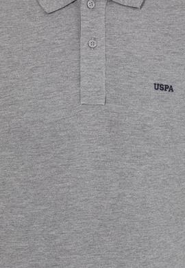 Erkek Gri Melanj Polo Yaka Basic Sweatshirt - 50257229051