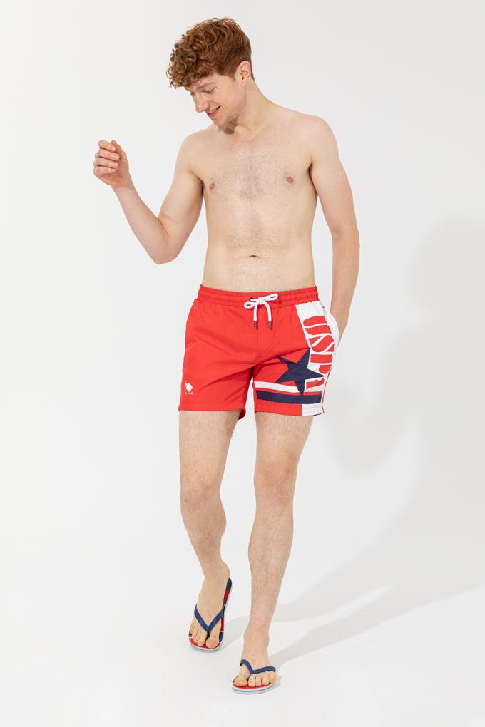 Erkek Kırmızı Deniz Şortu