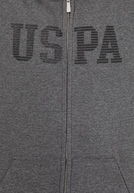 Erkek Antrasit Melanj Kapüşonlu Örme Hırka - 50257483024