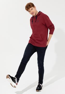 Erkek Vişne Kapüşonlu Sweatshirt - 50257190001