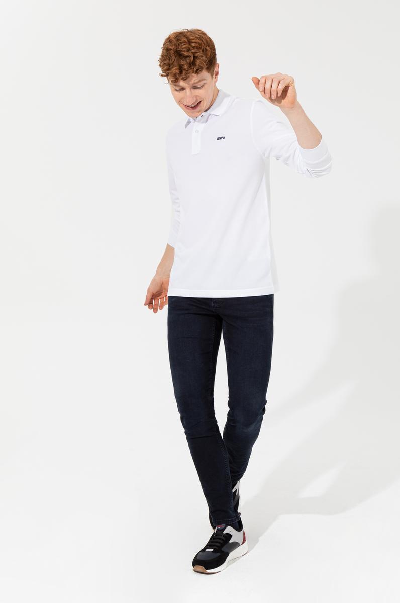 Erkek Beyaz Basic Sweatshirt