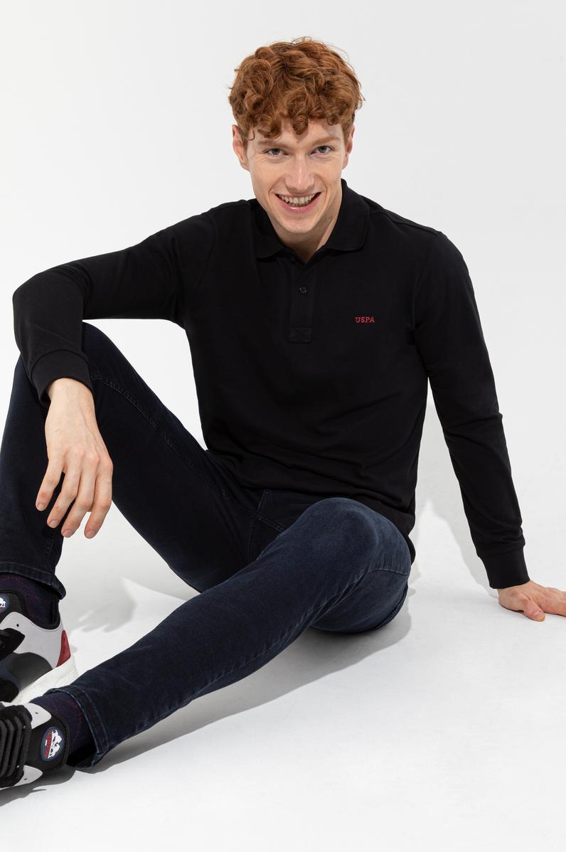 Erkek Siyah Basic Sweatshirt